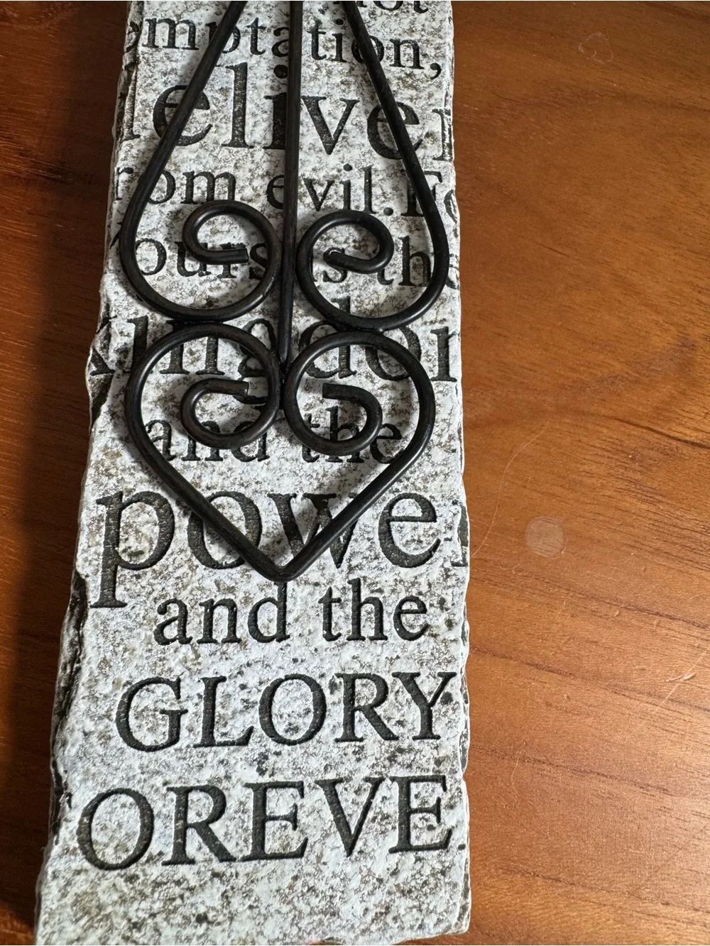 Prayer Cross Metal Wall Decor in Black and White Inspirational Home Accent